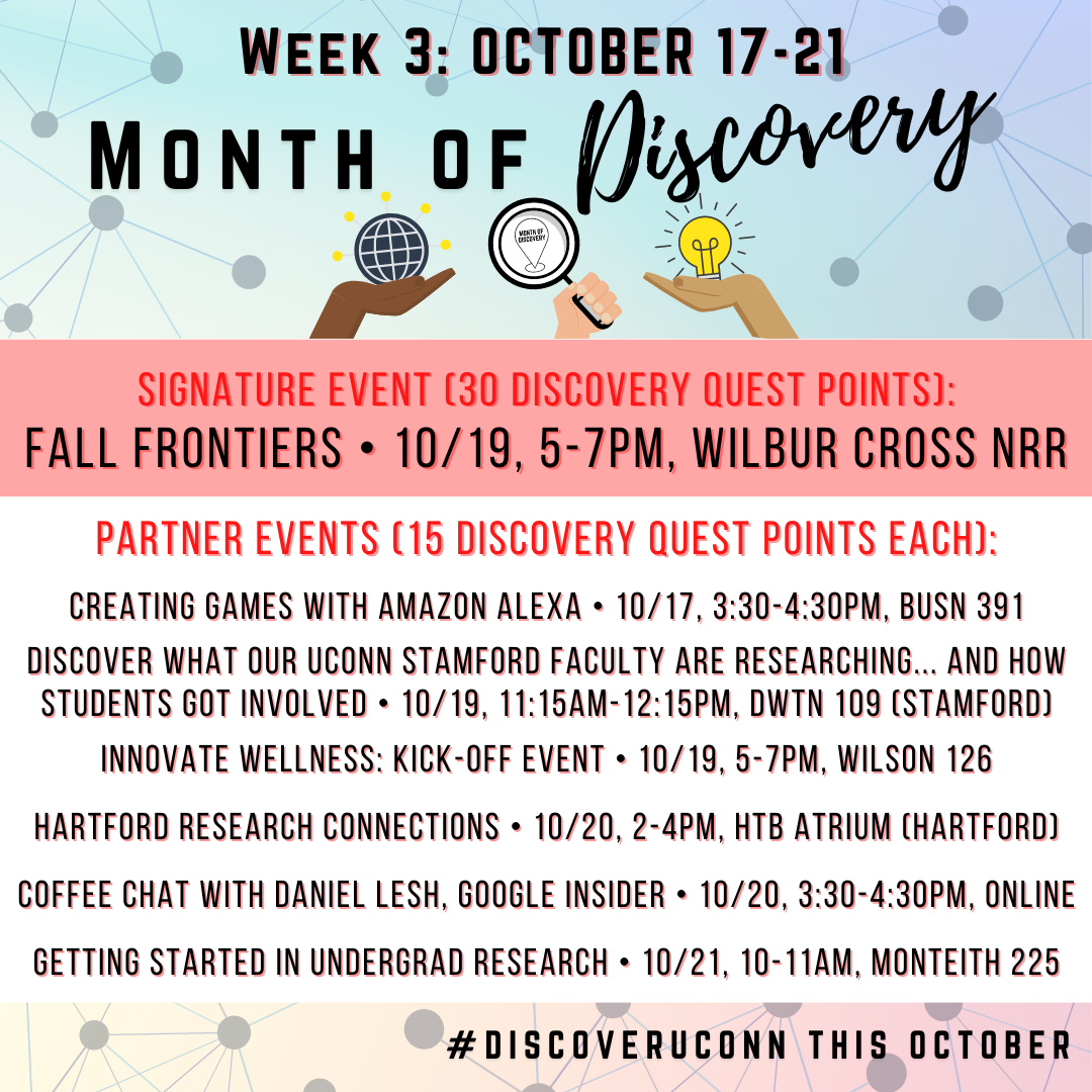 Month of Discovery Week 3 Events